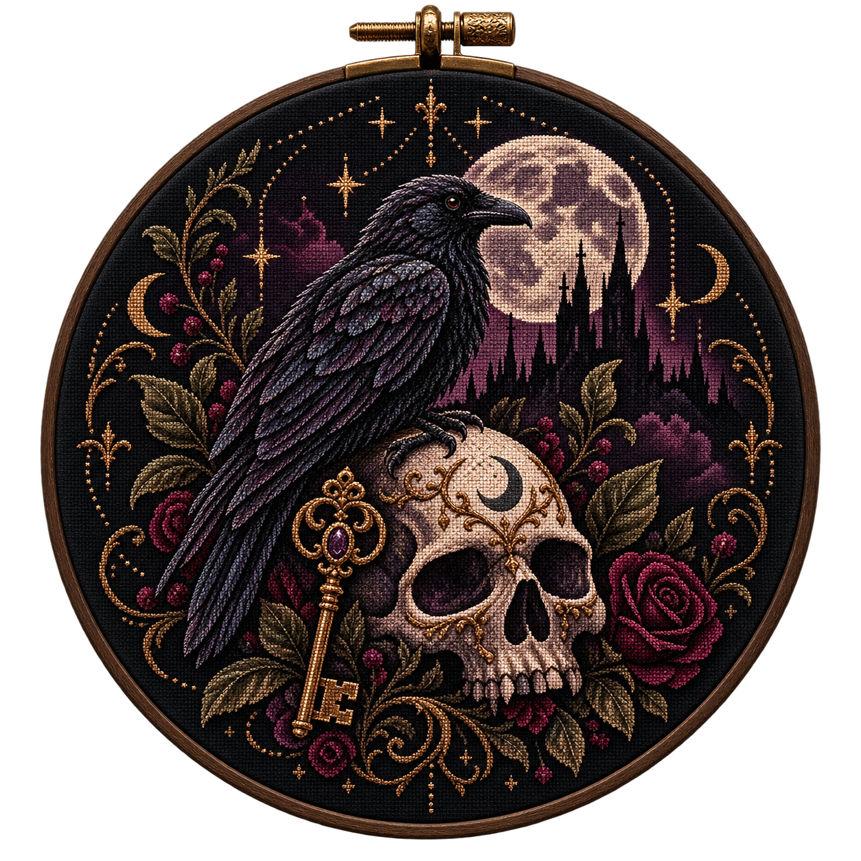 Raven Key & Skull